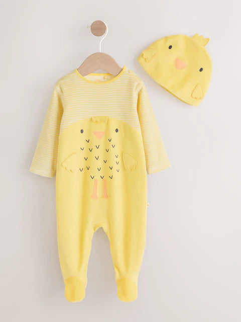 Yellow Easter Chick Baby Sleepsuit (0mths-2yrs)