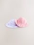 Pink/Purple Crinkle 2 Pack Baby Bucket Hat - Up To 3 Months (50 - 62cm)