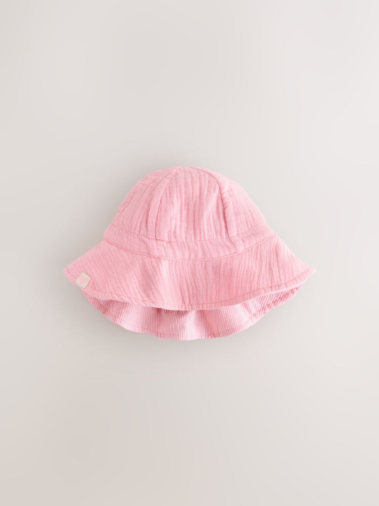 Pink/Purple Crinkle 2 Pack Baby Bucket Hat
