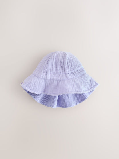 Pink/Purple Crinkle 2 Pack Baby Bucket Hat