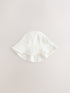 Ecru Woven Crinkle Baby Bucket Hat - Size 50cm (First Size) - Default 1
