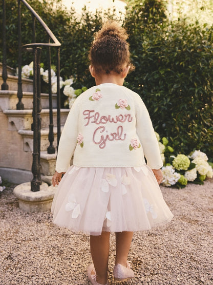 Ecru Flower Girl Occasion Cardigan (3mths-7yrs) - Size 3-6 Months (62-68cm)