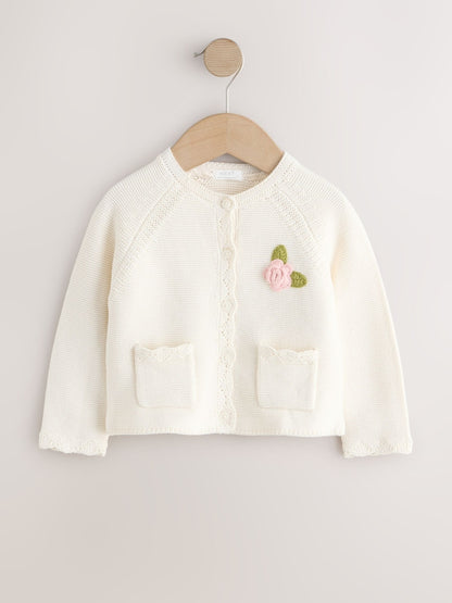 Ecru Flower Girl Occasion Cardigan (3mths-7yrs) - Size 3-6 Months (62-68cm)