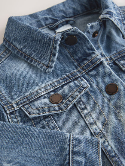 Mid Blue Denim Western Jacket (3mths-7yrs) - Size 3-6 Months (62-68cm)