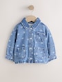 Dark Wash Star Jaquard Denim Jacket (3mths-7yrs) - Size 3-6 Months (62-68cm)