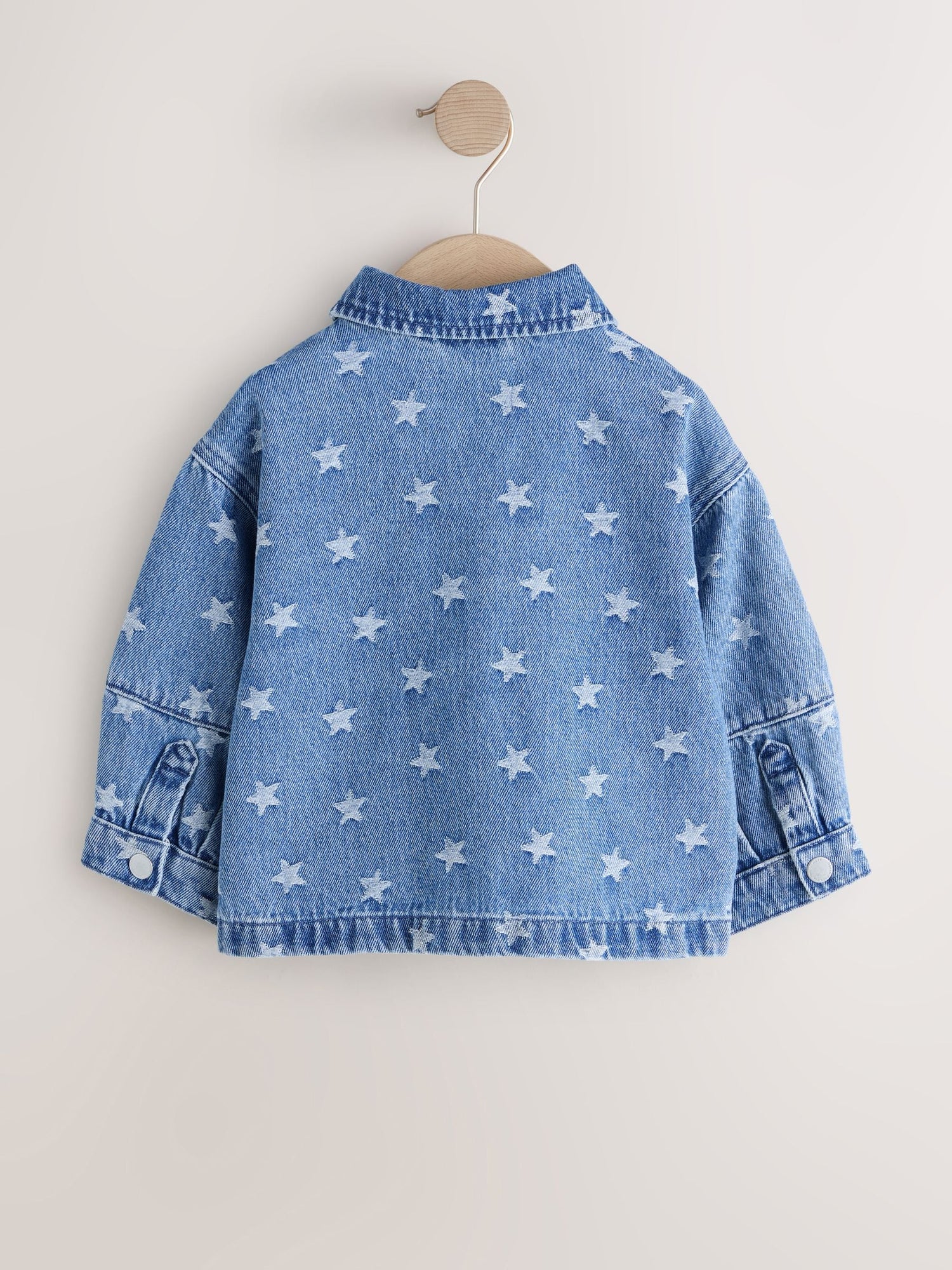Dark Wash Star Jaquard Denim Jacket (3mths-7yrs) - Size 3-6 Months (62-68cm)