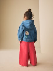 Mid Blue Embroidered Character Denim Jacket (3mths-7yrs) - Size 3-6 Months (62-68cm)