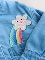 Mid Blue Embroidered Character Denim Jacket (3mths-7yrs) - Size 3-6 Months (62-68cm)