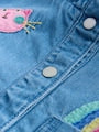 Mid Blue Embroidered Character Denim Jacket (3mths-7yrs) - Size 3-6 Months (62-68cm)