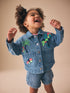 Tropical Embroidery Denim Jacket (3mths-7yrs) - Tropical Embroidery / 12-18 Months (80-86cm)