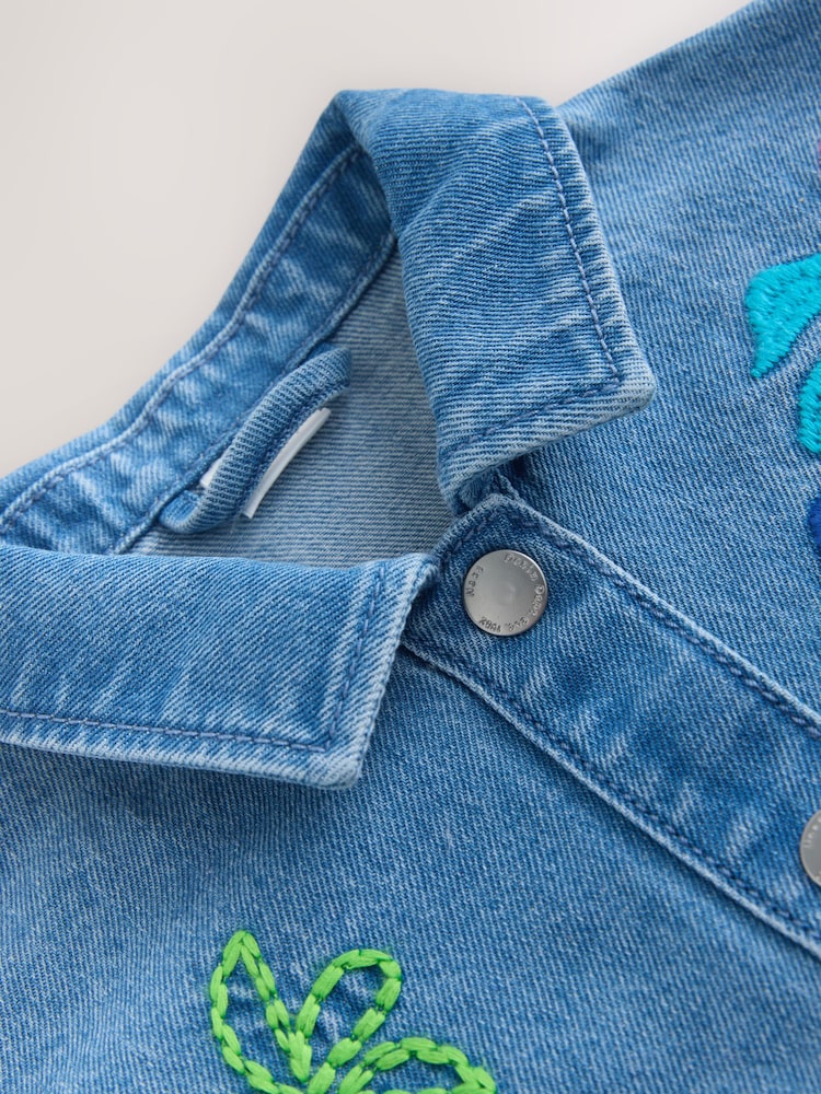 Tropical Embroidery Denim Jacket (3mths-7yrs)