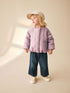 Lilac Heart Embroidered Shower Resistant Bubble Hem Coat (3mths-7yrs) - Size 3-6 Months (62-68cm) - Lilac Heart Embroidered