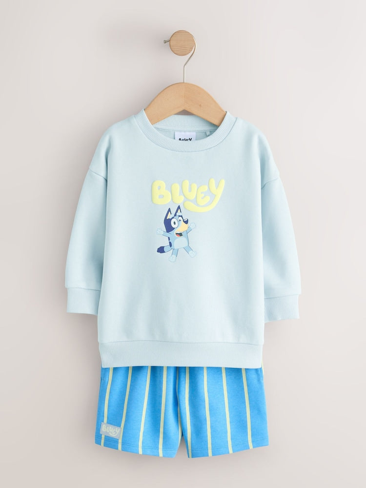 Blue Bluey Sweat Crew and Shorts Set (12mths-8yrs) - Size 12-18 Months (80-86cm)