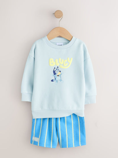 Blue Bluey Sweat Crew and Shorts Set (12mths-8yrs) - Size 12-18 Months (80-86cm)