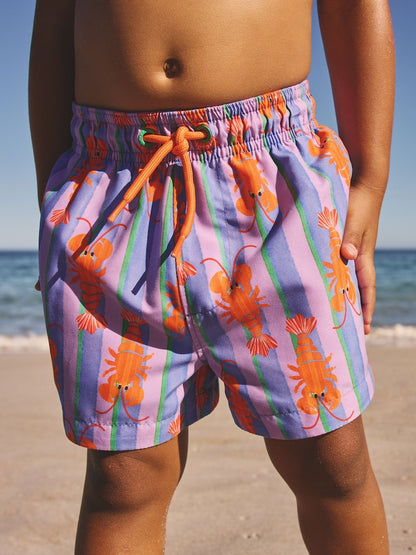 Pink/Lilac Printed Swim Shorts (3mths-7yrs)