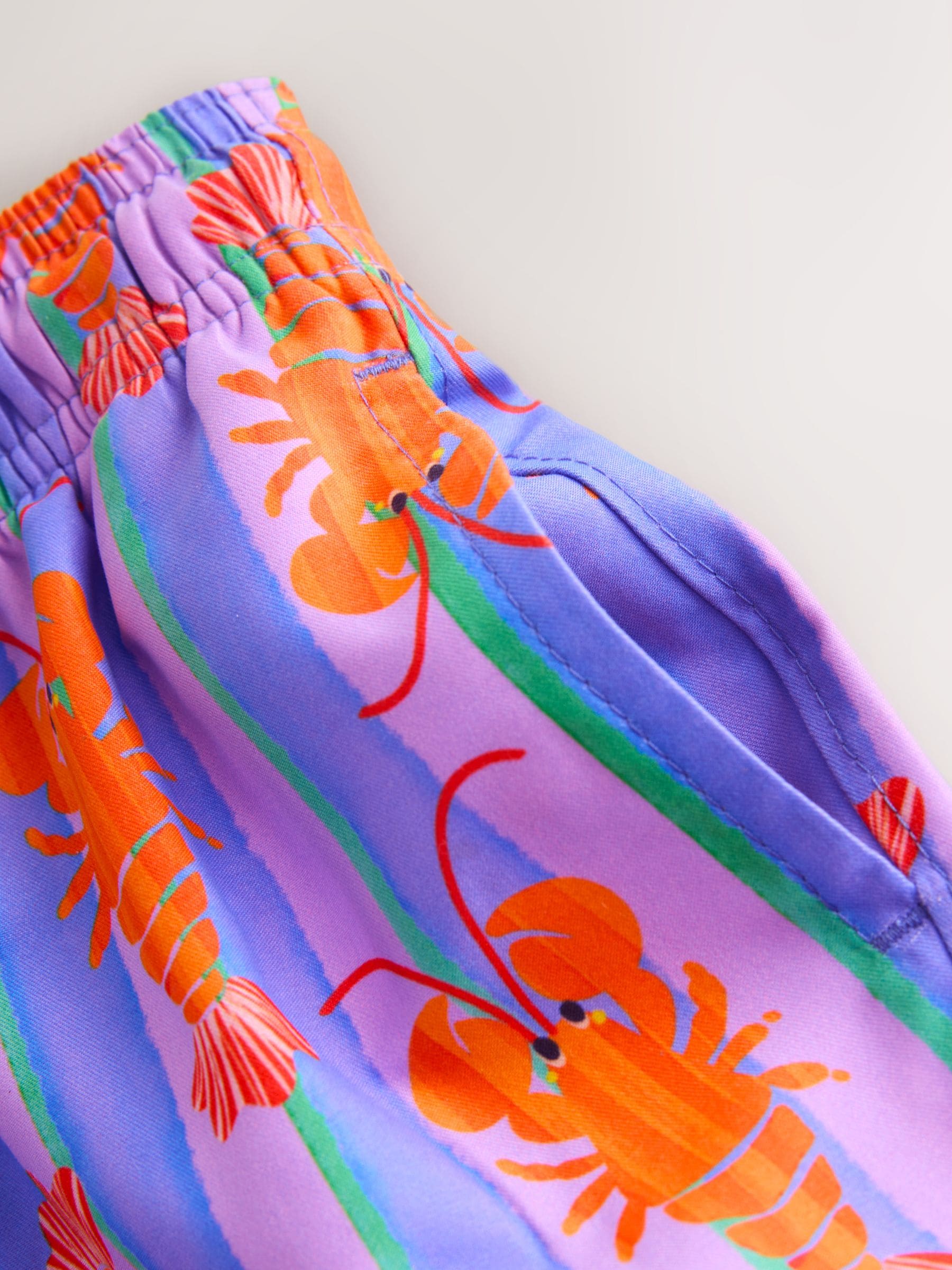 Pink/Lilac Printed Swim Shorts (3mths-7yrs) - Size 3-6 Months (62-68cm)