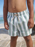 Green and White Stripe Printed Swim Shorts (3mths-7yrs) - 5 - 6 Years (110 - 116cm)