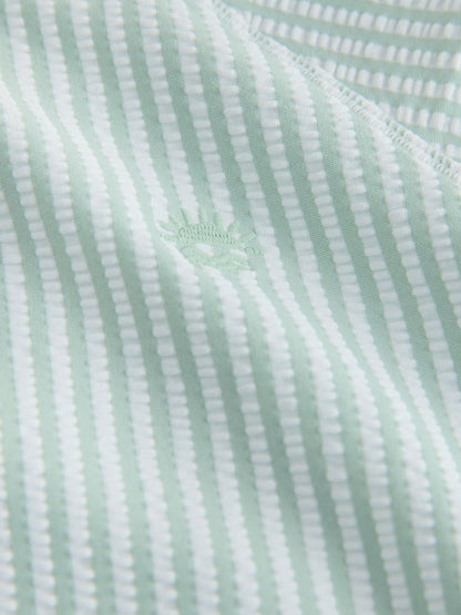 Green Textured Rash Vest and Swim Shorts Set (3mths-7yrs)