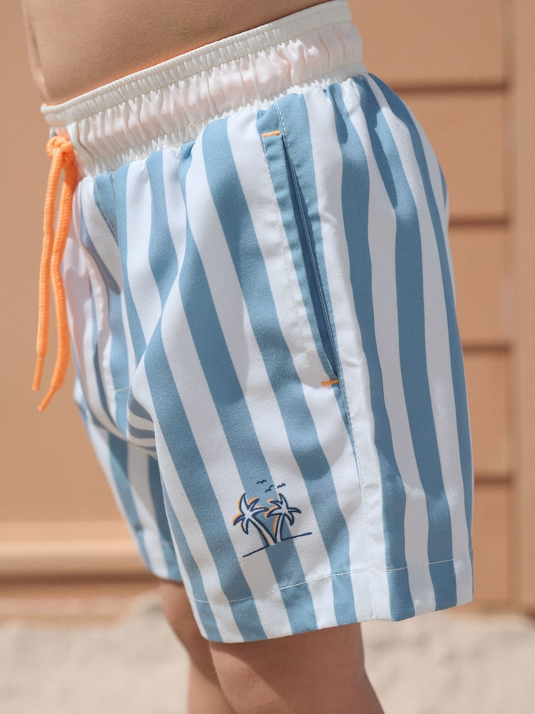 Blue Short Sleeve Sunsafe Rash Vest and Swim Shorts Set (3mths-7yrs) - Size 3-6 Months (62-68cm)