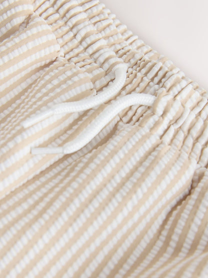 Neutral Textured Rash Vest and Swim Shorts Set (3mths-7yrs)
