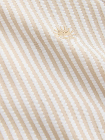 Neutral Textured Rash Vest and Swim Shorts Set (3mths-7yrs)