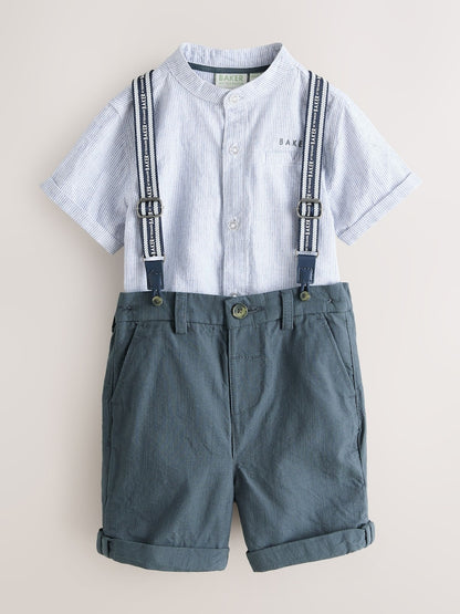 Baker by Ted Baker 3 Piece Shirt, Shorts and Braces Set