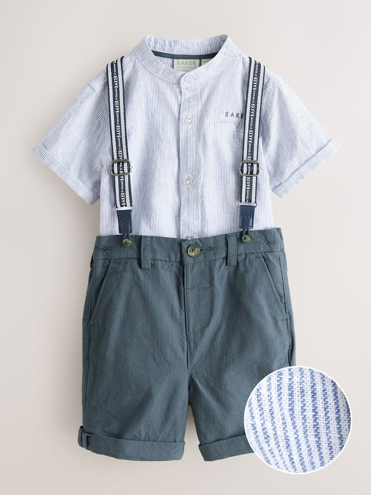 Baker by Ted Baker 3 Piece Shirt, Shorts and Braces Set