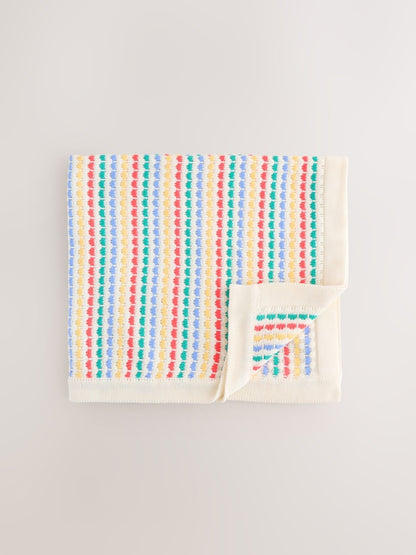 Bright Bobble Knitted Baby Blanket - Bright Bobble