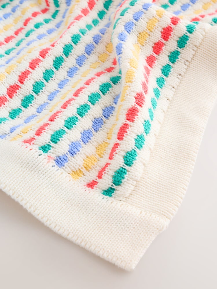 Bright Bobble Knitted Baby Blanket