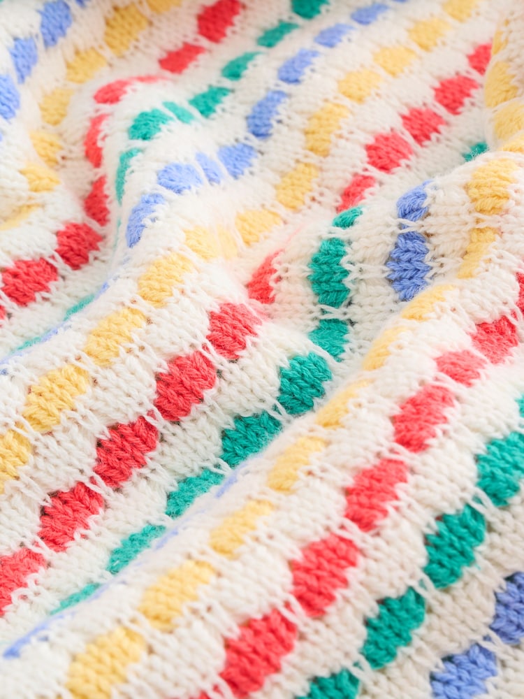 Bright Bobble Knitted Baby Blanket