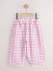 Pink/Blue Gingham Pullon Barrel Trousers (3mths-7yrs) - Size 3-6 Months (62-68cm)
