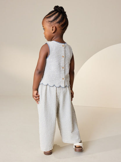 Blue Stripe Blouse and Trousers set (3mths-7yrs)