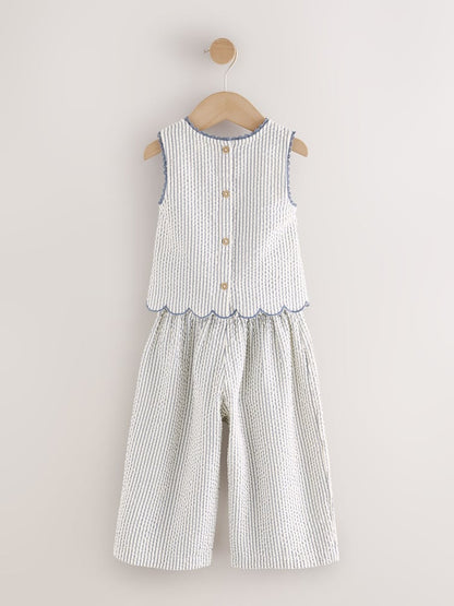 Blue Stripe Blouse and Trousers set (3mths-7yrs)