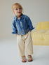 Mid Blue Denim Jacket and Stripe Trousers Set (3mths-7yrs) - Mid Blue Denim / 12-18 Months (80-86cm)