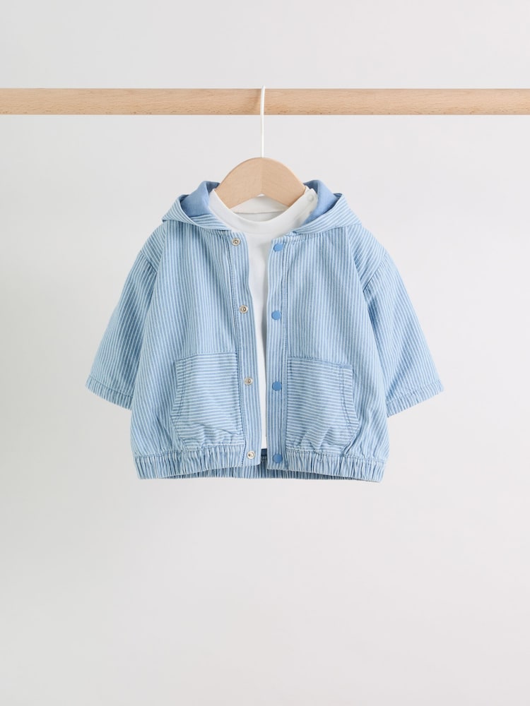 Blue Jacket, Top and Trousers 3 Piece Baby Set (0mths-2yrs)