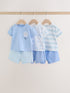 Blue Lion Tops and Shorts Baby Set 6 Piece (0mths-3yrs) - Blue Lion / 12-18 Months (80-86cm)