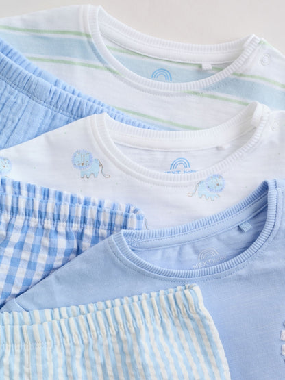 Blue Lion Tops and Shorts Baby Set 6 Piece (0mths-3yrs)