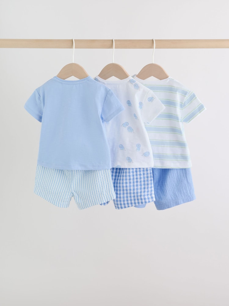 Blue Lion Tops and Shorts Baby Set 6 Piece (0mths-3yrs)
