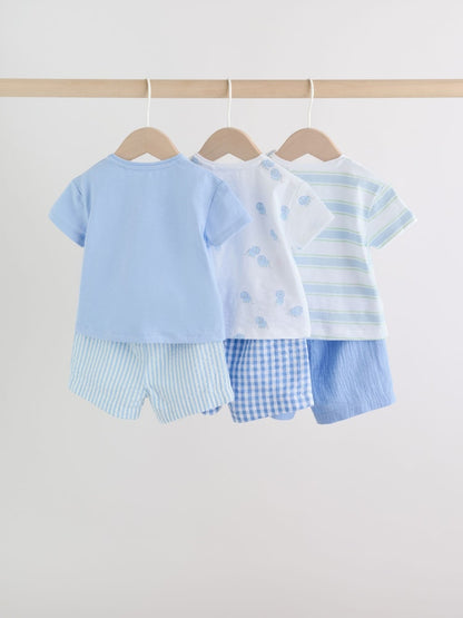 Blue Lion Tops and Shorts Baby Set 6 Piece (0mths-3yrs)