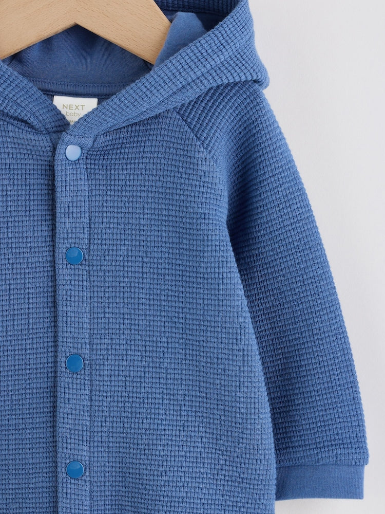 Blue Lightweight Textured Jersey Baby Jacket (0mths-2yrs)