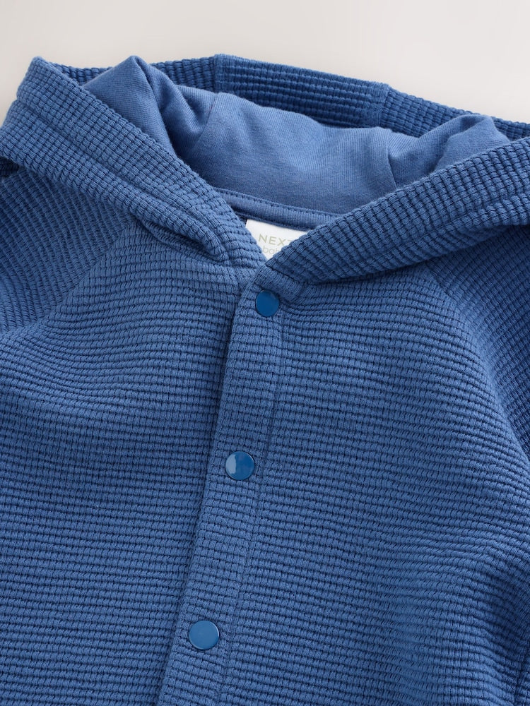 Blue Lightweight Textured Jersey Baby Jacket (0mths-2yrs)