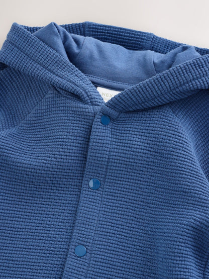 Blue Lightweight Textured Jersey Baby Jacket (0mths-2yrs)