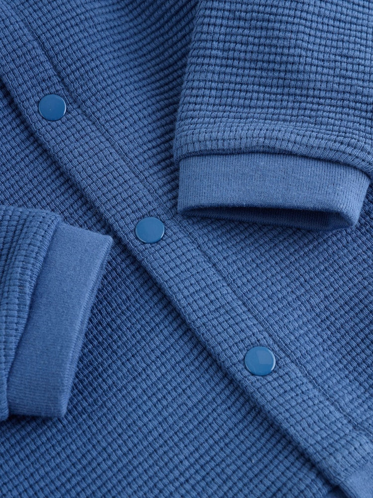 Blue Lightweight Textured Jersey Baby Jacket (0mths-2yrs)