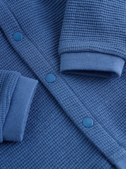 Blue Lightweight Textured Jersey Baby Jacket (0mths-2yrs)