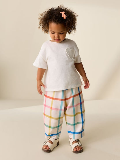 White Short Sleeve Pocket T-Shirt (3mths-7yrs) - Size 3-6 Months (62-68cm)