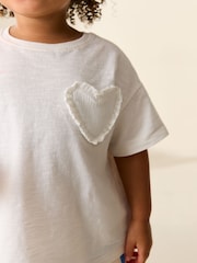 White Short Sleeve Pocket T-Shirt (3mths-7yrs) - Size 3-6 Months (62-68cm)