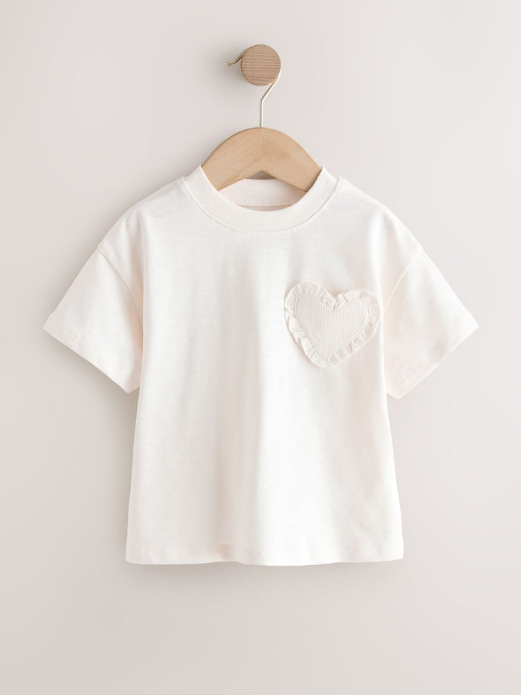White Short Sleeve Pocket T-Shirt (3mths-7yrs)