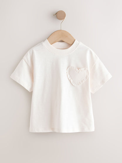 White Short Sleeve Pocket T-Shirt (3mths-7yrs) - Size 3-6 Months (62-68cm)