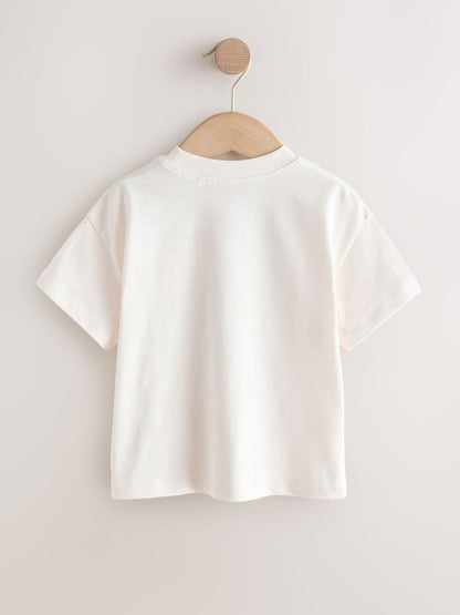 White Short Sleeve Pocket T-Shirt (3mths-7yrs)