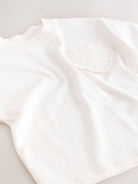 White Short Sleeve Pocket T-Shirt (3mths-7yrs) - Size 3-6 Months (62-68cm)